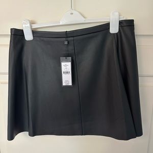 BCBGMaxAzria Faux Leather Black Skirt